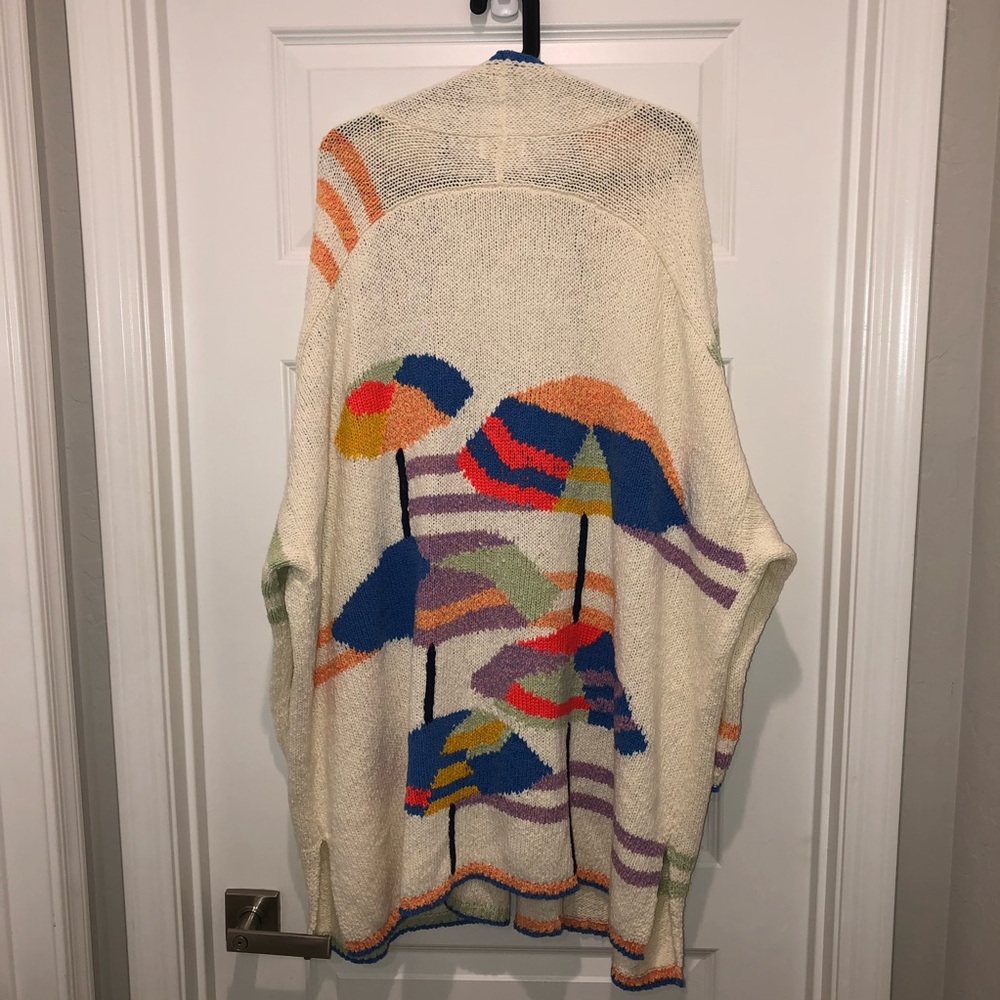 Maeve x Anthropologie Umbrella Beach Chunky Coastal Cardigan Sweater 1X-2X - Picture 4 of 8